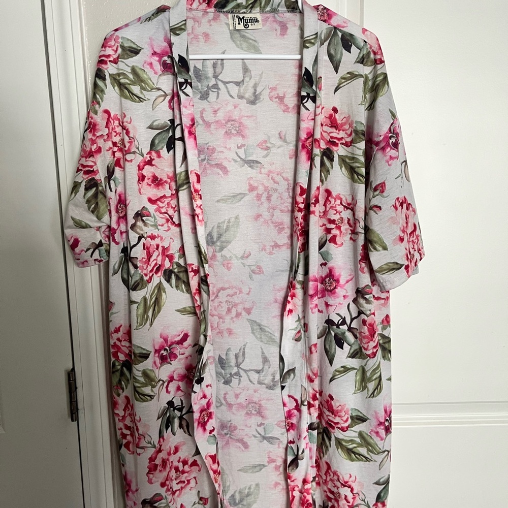 Show Me Your MuMu Pink and Green Floral Wrap